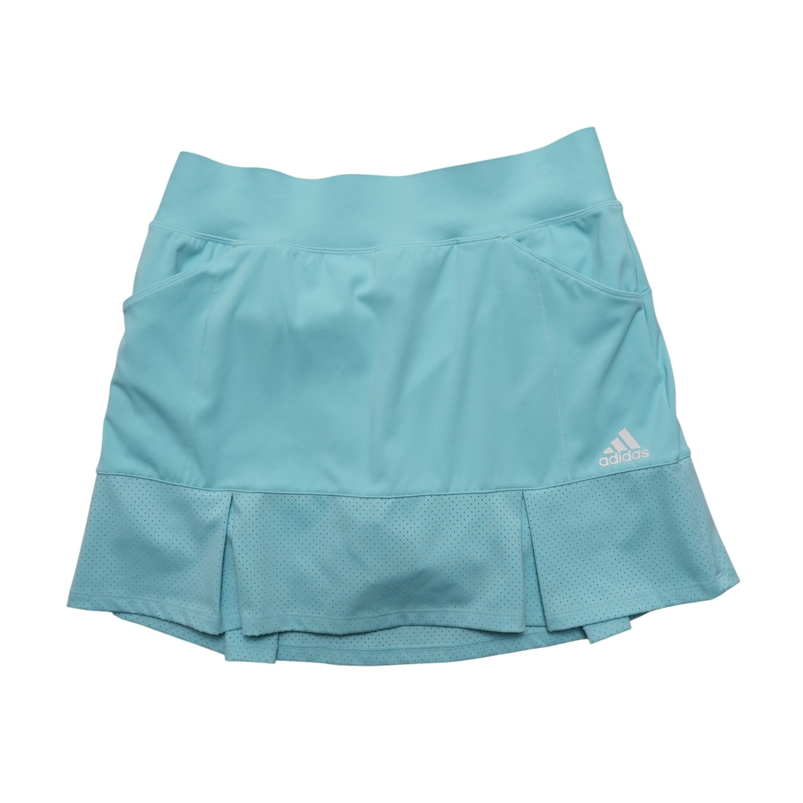 Adidas Womens Small Primegreen Tennis Golf Skort Light Blue Pleated